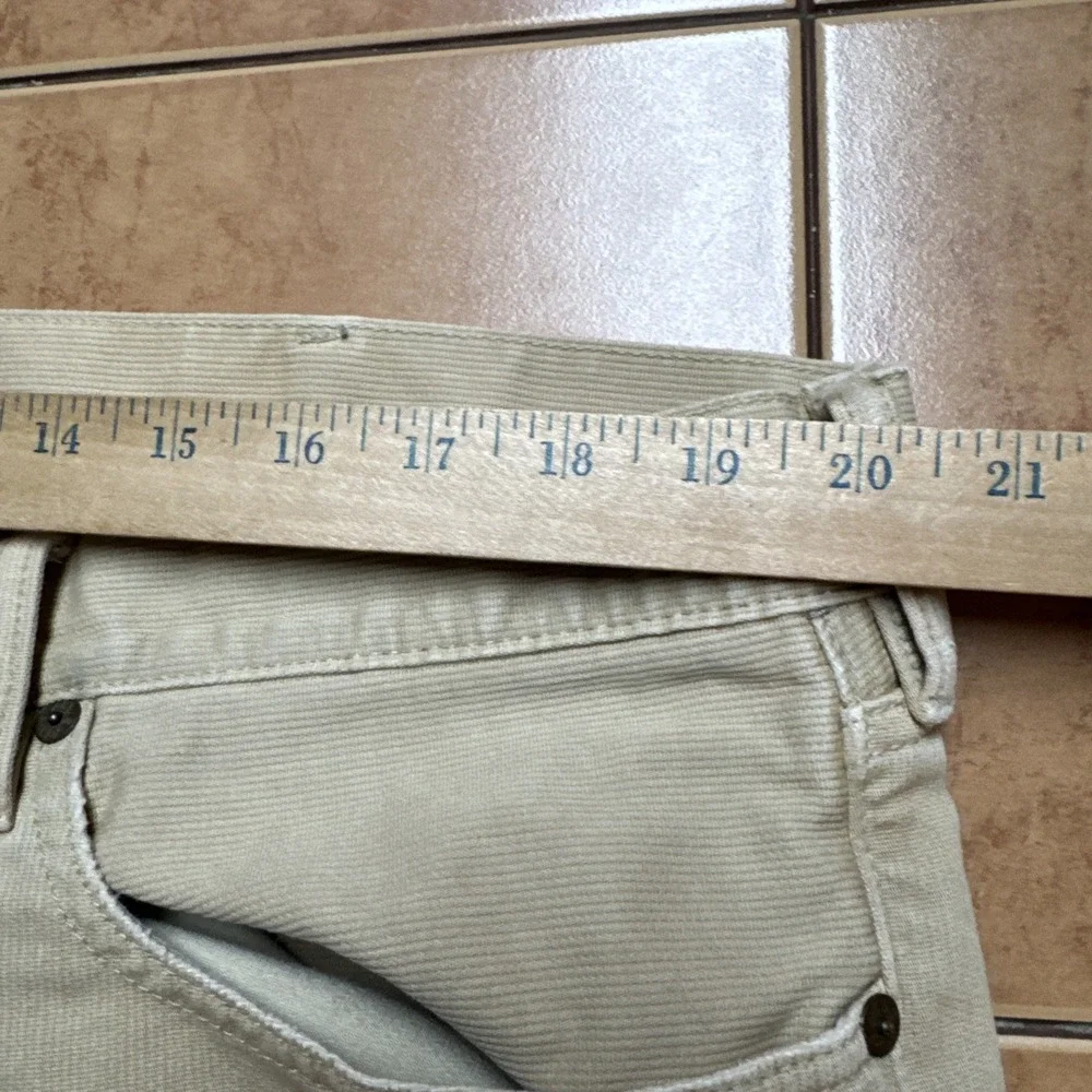 Polo Ralph Lauren Corduroy Pants Men Sz 40‎ x 33 Beige Button Fly Vintage Cords